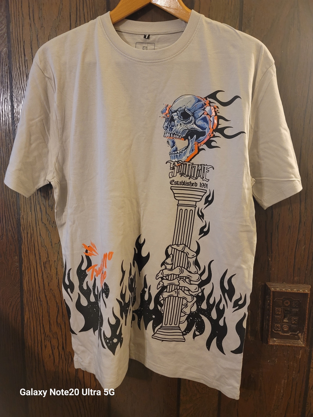 Men's Graphic Tee in Beige